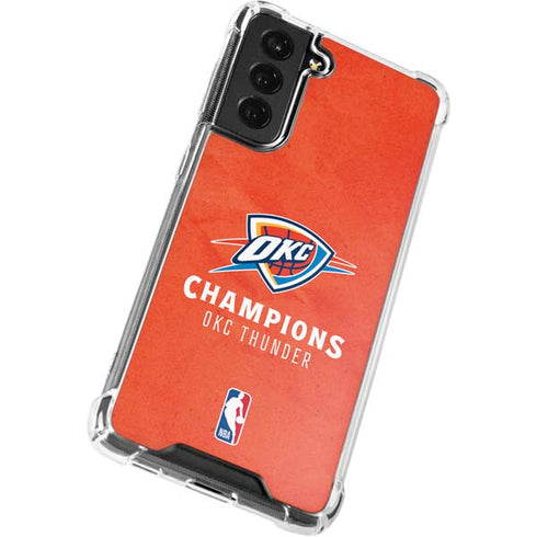 2025 NBA Champions Oklahoma City Thunder Galaxy S21 FE Clear Case